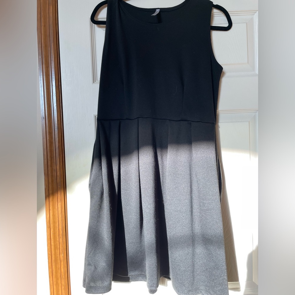 Unbranded black skater dress - with pockets
